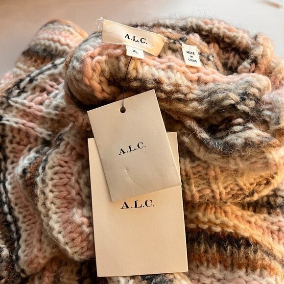 A.L.C. Women's Pink Selena Wool & Alpaca Blend Sweater NWT Size XL - Picture 8 of 10